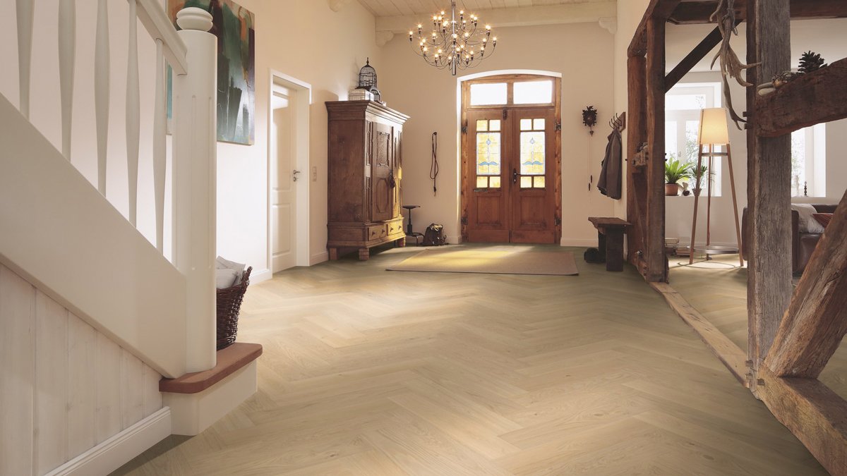 Floer Hybride Hout - Crème Eiken Visgraat (Uitlopend) - Afbeelding 3