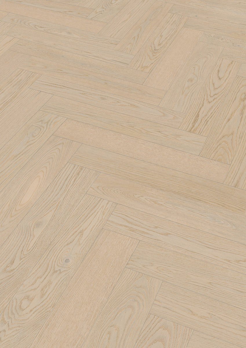 Floer Hybride Hout - Wit Eiken Visgraat (Uitlopend)