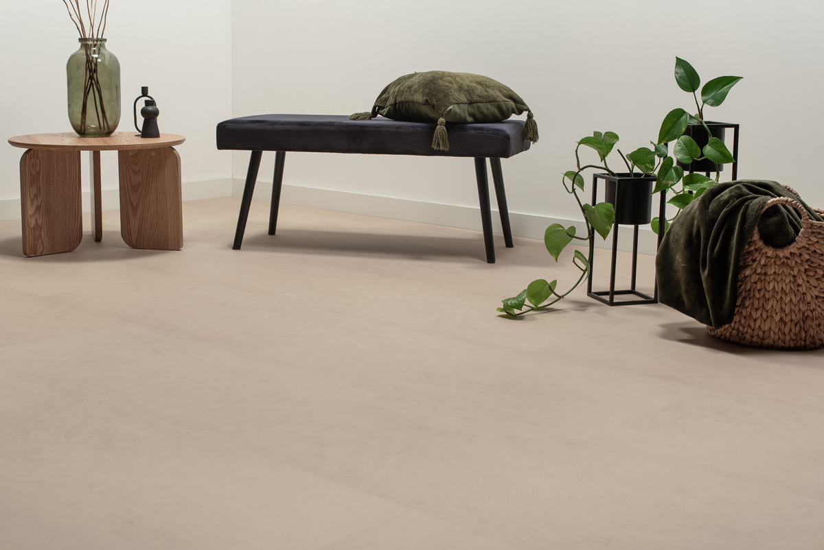 Floer Tegel Click PVC - Betonlook Beige - Afbeelding 7