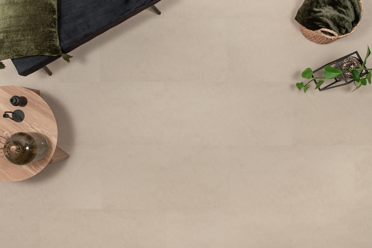 Floer Tegel Click PVC - Betonlook Beige - Afbeelding 8