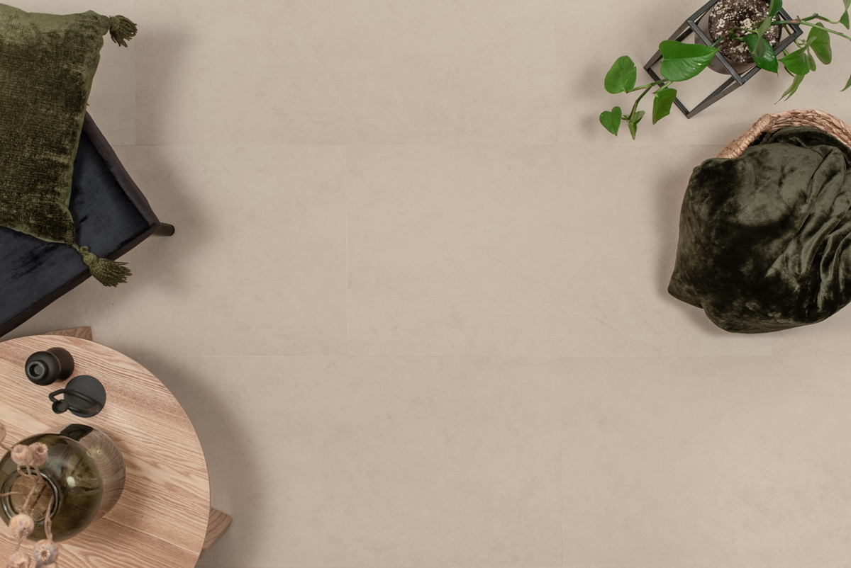 Floer Tegel Click PVC - Betonlook Beige - Afbeelding 4