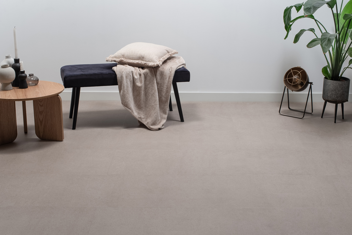 Floer Tegel Click PVC - Betonlook Greige - Afbeelding 3