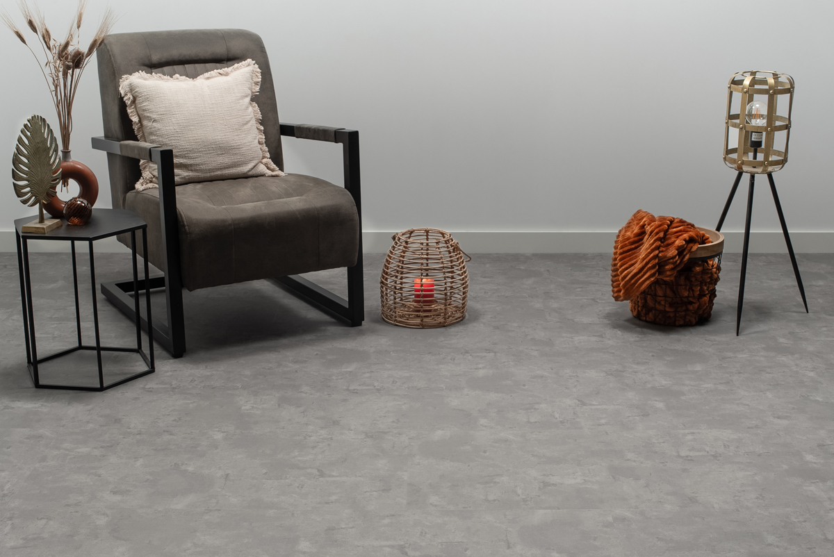 Floer Tegel Click PVC - Betonlook Grijs - Afbeelding 3