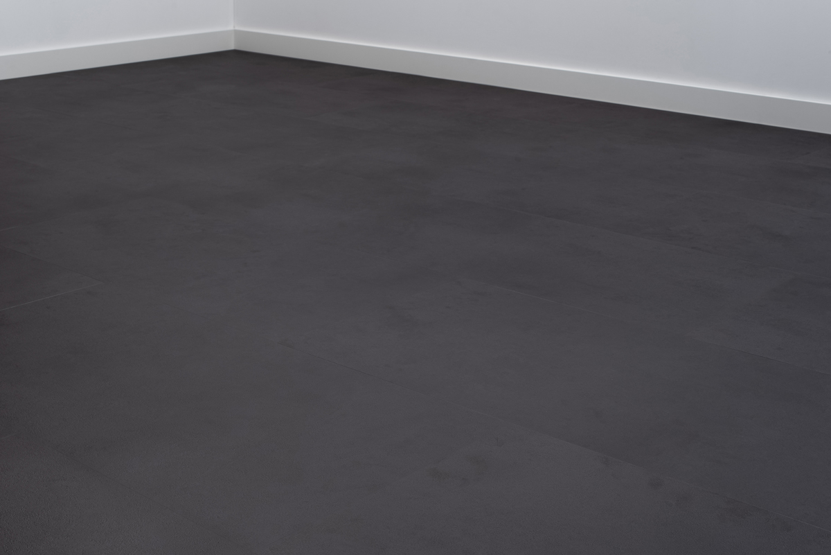 Floer Tegel Click PVC - Betonlook Zwart - Afbeelding 12