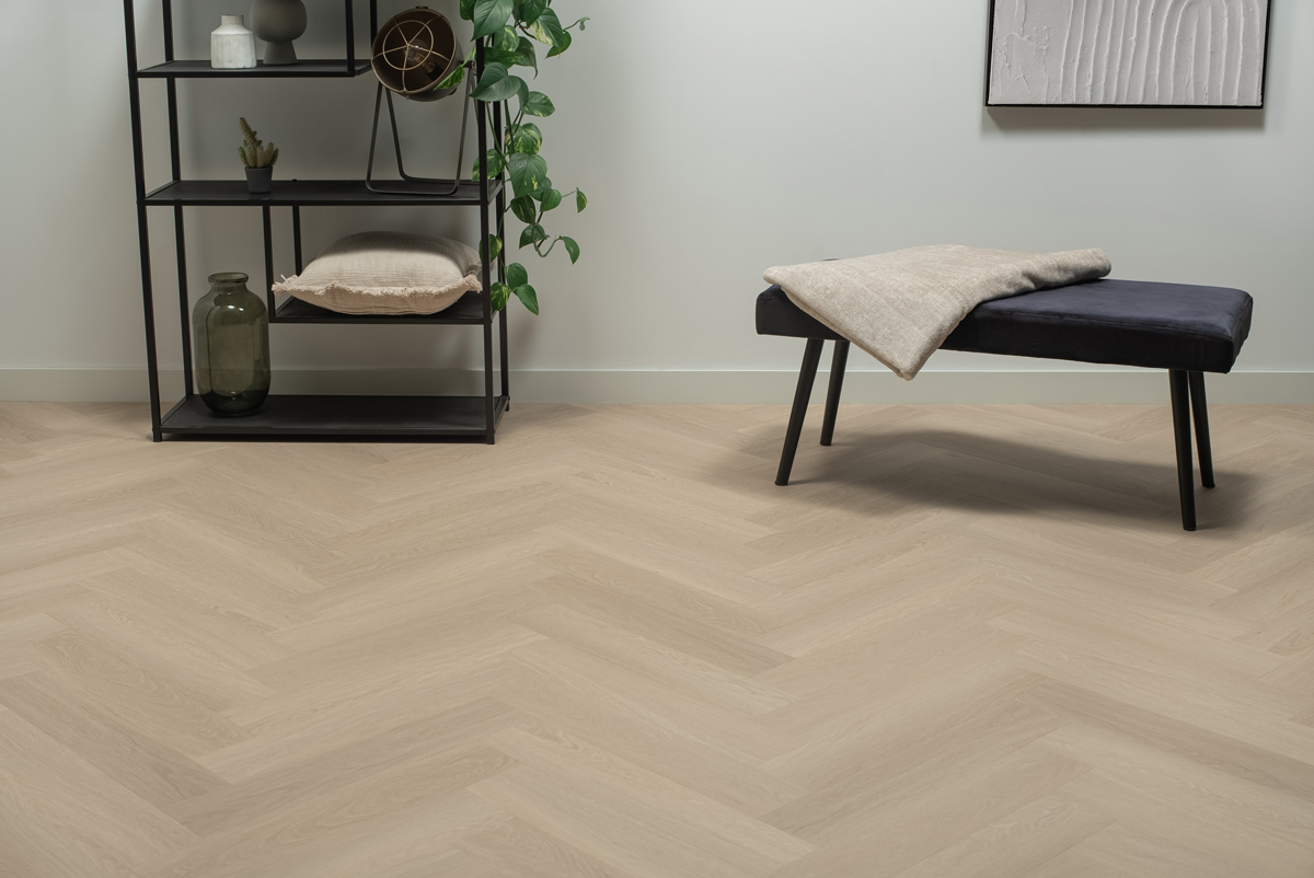 Floer Visgraat Click PVC - Beige Eiken - Afbeelding 3