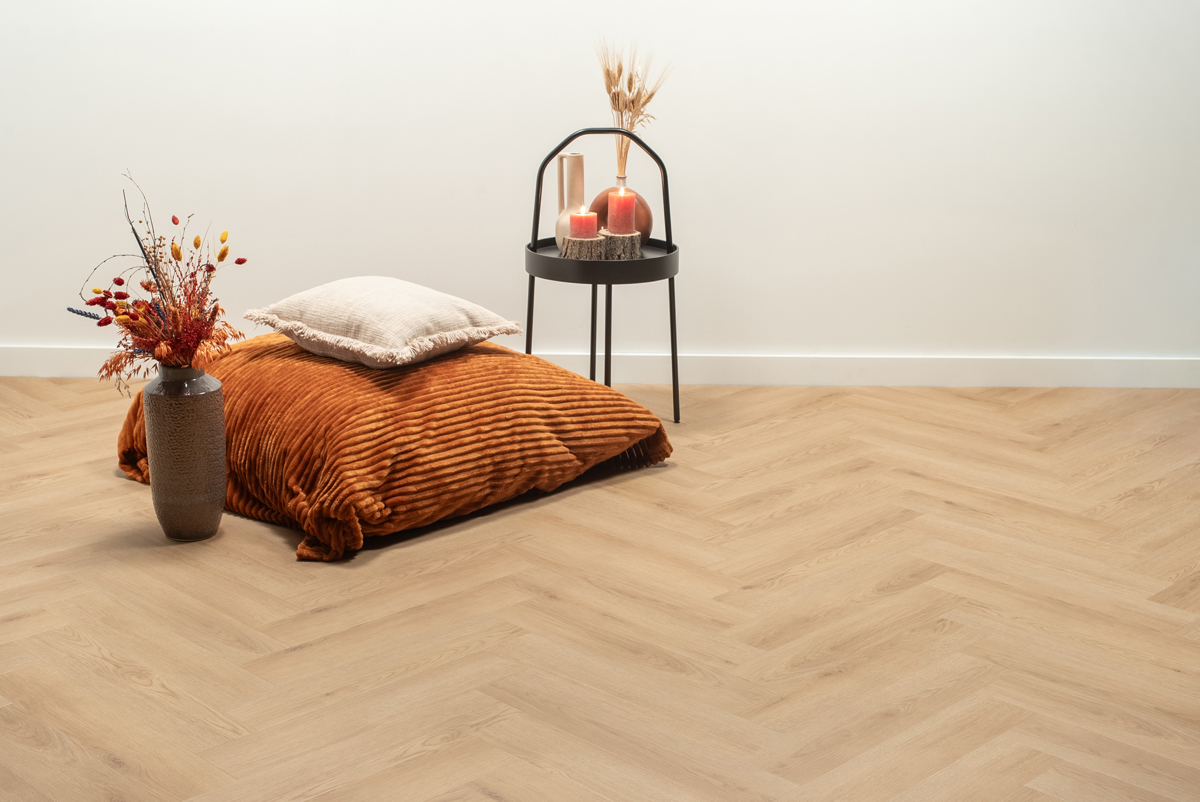Floer Visgraat Click PVC - Natuur Eiken - Afbeelding 7