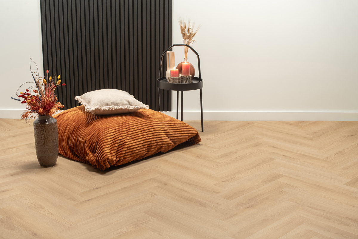 Floer Visgraat Click PVC - Natuur Eiken - Afbeelding 3