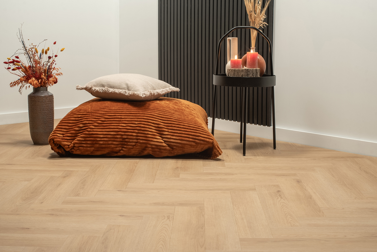 Floer Visgraat Click PVC - Natuur Eiken - Afbeelding 5